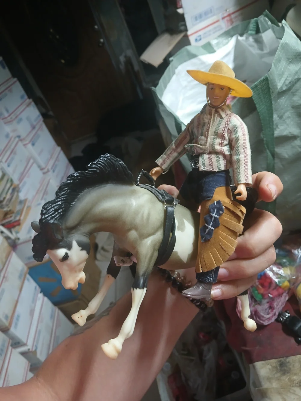 the Breyer Classics Bucking Bronco Set (#6012) from the Rodeo USA Stars Western